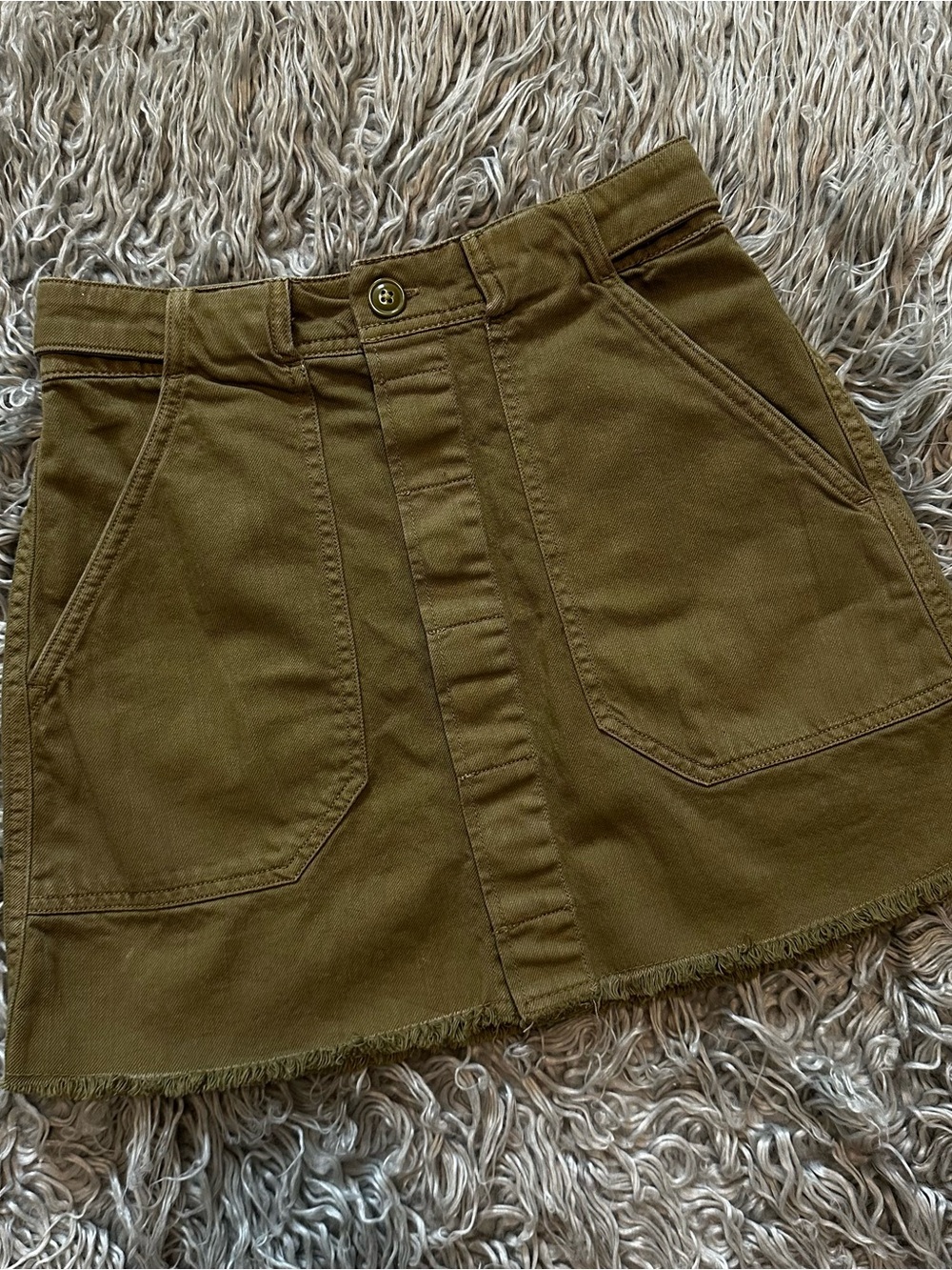 Olive Green Mini Skirt